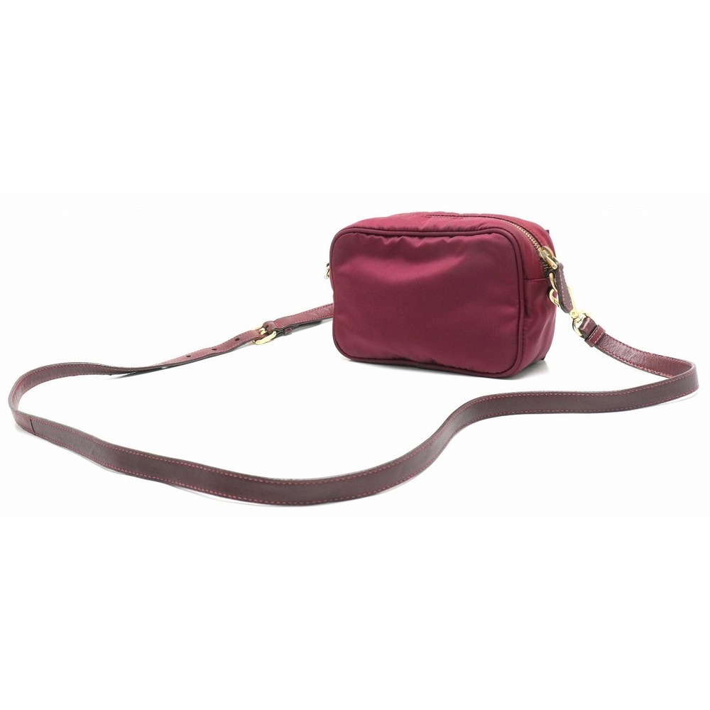 Prada Leather Purple Shoulder Nylon Pouch